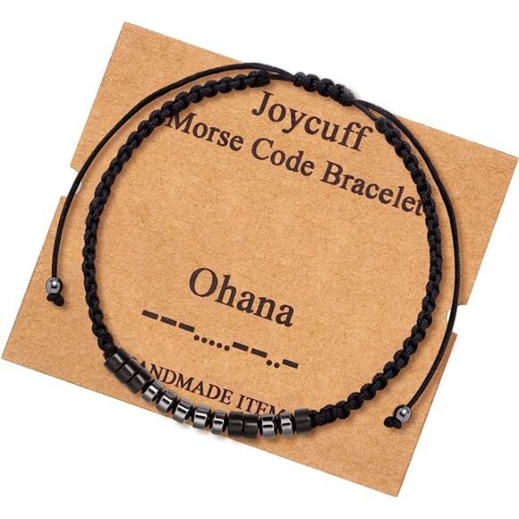 Morse Code Bracelets for Women Men Gifts for Her Him Mom Dad Daughter Sister - Picture 1 of 6